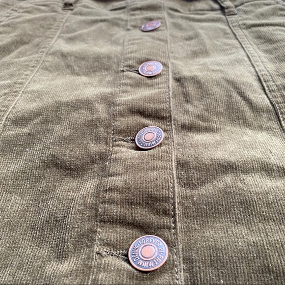 NWT Forever 21 Corduroy Button Down Skirt S - Picture 7 of 9